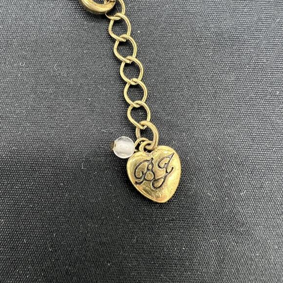 Betsey Johnson Necklace Gecko Multi Color Crystals on Ring with Dangles 21" Rare - Picture 5 of 7